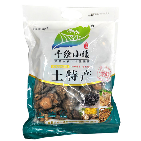  洛阳农品 手绘小镇 香菇250g嵩县特产优质有机菌菇山珍干货图片