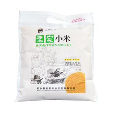 上司老家 黄小米白色无纺布袋2500g