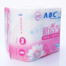 ABC 超透气淡香卫生护垫163mm20片/包单包（A20）