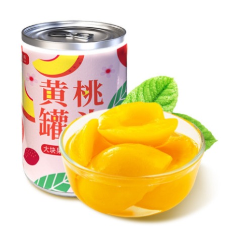 西瓜味的童话 黄桃罐头开罐即食水果罐头【425g】听装休闲食品零食整箱