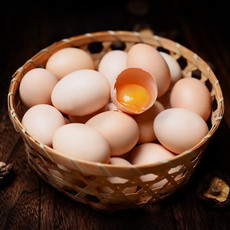 比比赞 新鲜土鸡蛋初生蛋正宗特产农家山林散养柴鸡蛋五谷草鸡蛋6枚