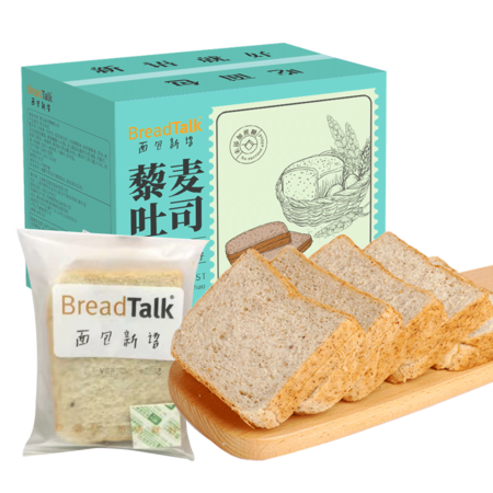 面包新语 全麦+藜麦代餐吐司500g*2箱（每箱10包）图片