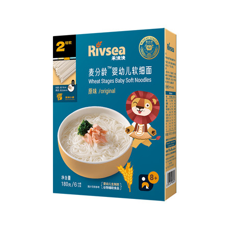 禾泱泱/Rivsea 麦分龄婴幼儿软细面原味180g图片