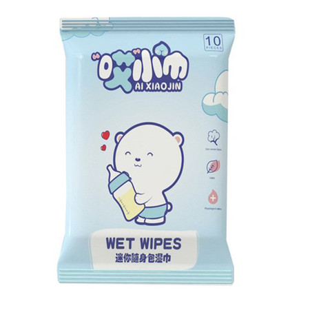 哎小巾 湿巾纸婴幼儿手口清洁湿纸巾10抽/包图片