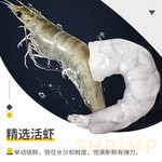 简鲜 青虾仁白虾仁海虾去虾线含冰500g*3袋