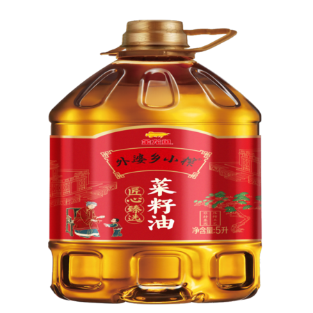 金龙鱼 金龙鱼外婆乡小榨匠心臻选菜籽油5L(非转基因)图片