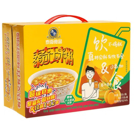 泰奇 玉米南瓜粥 0添加速食粥早餐粥 370g*12罐礼盒装图片