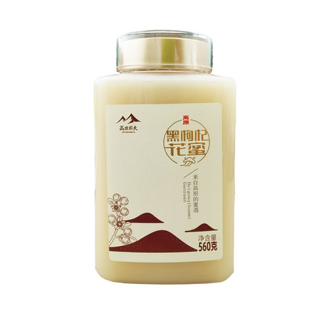 高原农夫 青藏高原黑枸杞花蜜土蜂蜜560g/瓶