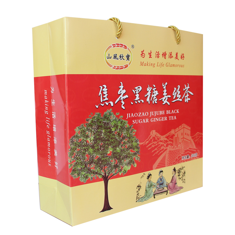 山风秋宝 姜丝黑糖焦枣茶300g