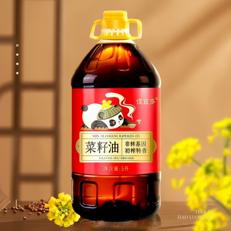 佳宜多 非转基因初榨特香菜籽油5L