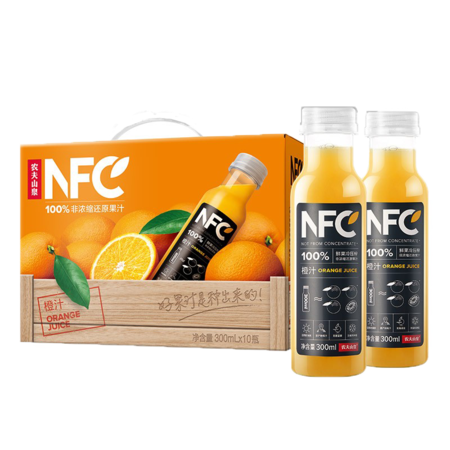 农夫山泉 NFC 橙汁300ml*10瓶