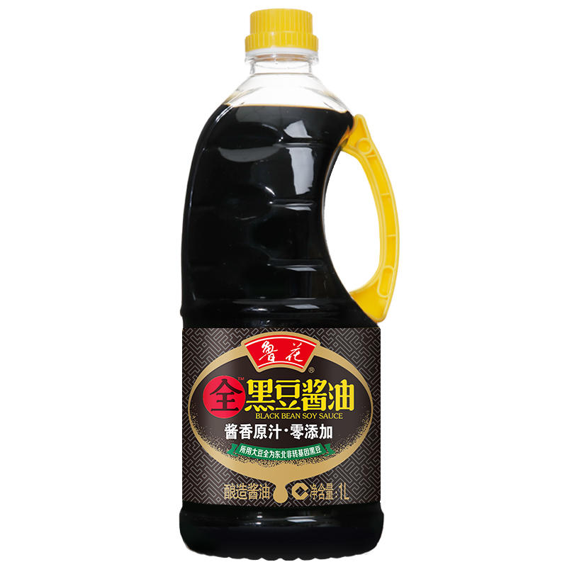 鲁花 原汁酱油全黑豆酱香1L